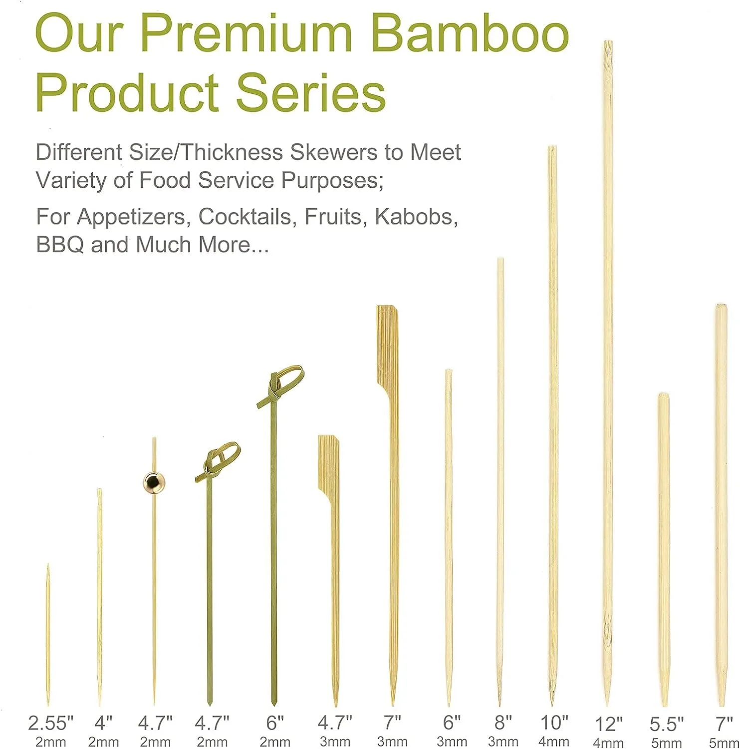 Natural Bamboo Kebab Sticks Disposable Bamboo Teppo Skewers Bamboo Paddle Skewers Logo Customized